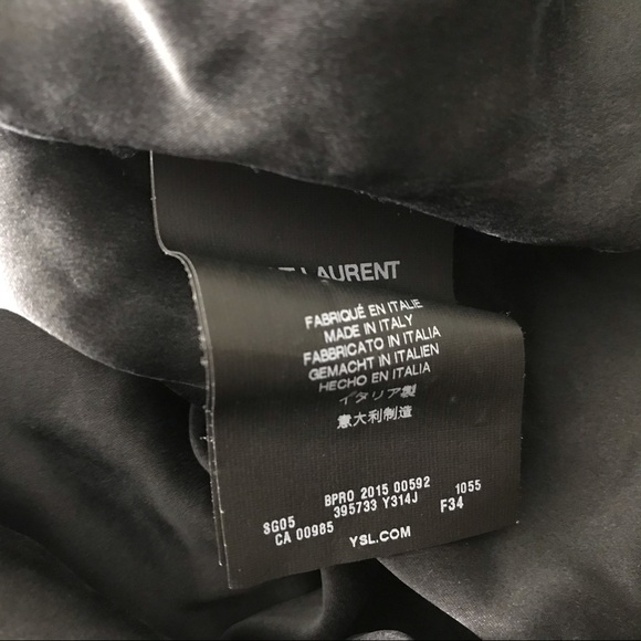 Saint Laurent Paris Size S Shirt Gold Star Print Button-Down Top Blouse Black - Picture 5 of 7